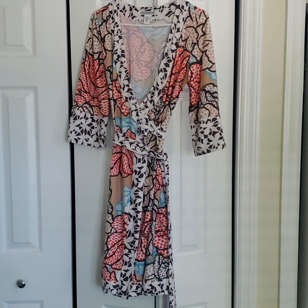 DVF Silk Jersey Wrap Dress size 2